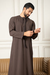 Essentials Emirati Thobe- Mocha Brown