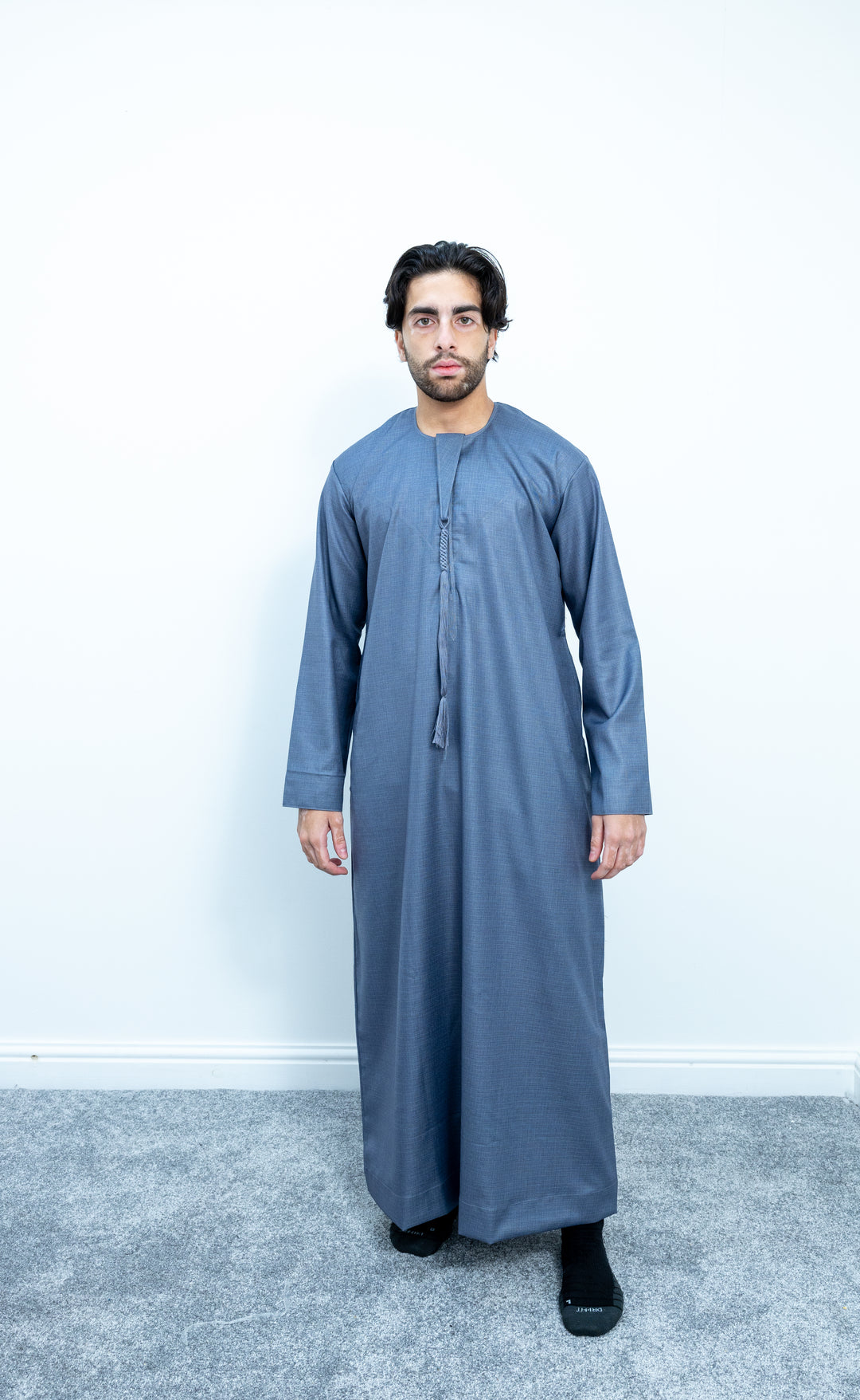 Premium Emirati Thobe - Slate Grey