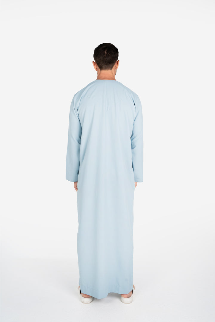 Basics Emirati Thobe- Stone Blue