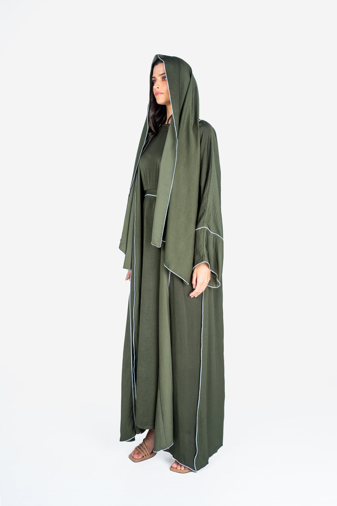 Basics Abaya- Khaki