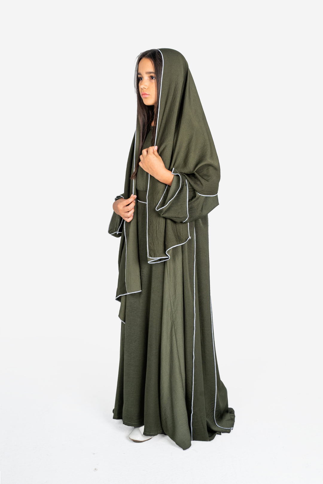 Basics Abaya Kids- Khaki