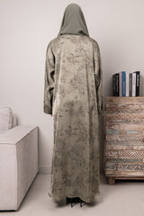 Petal Glow Abaya- Sage
