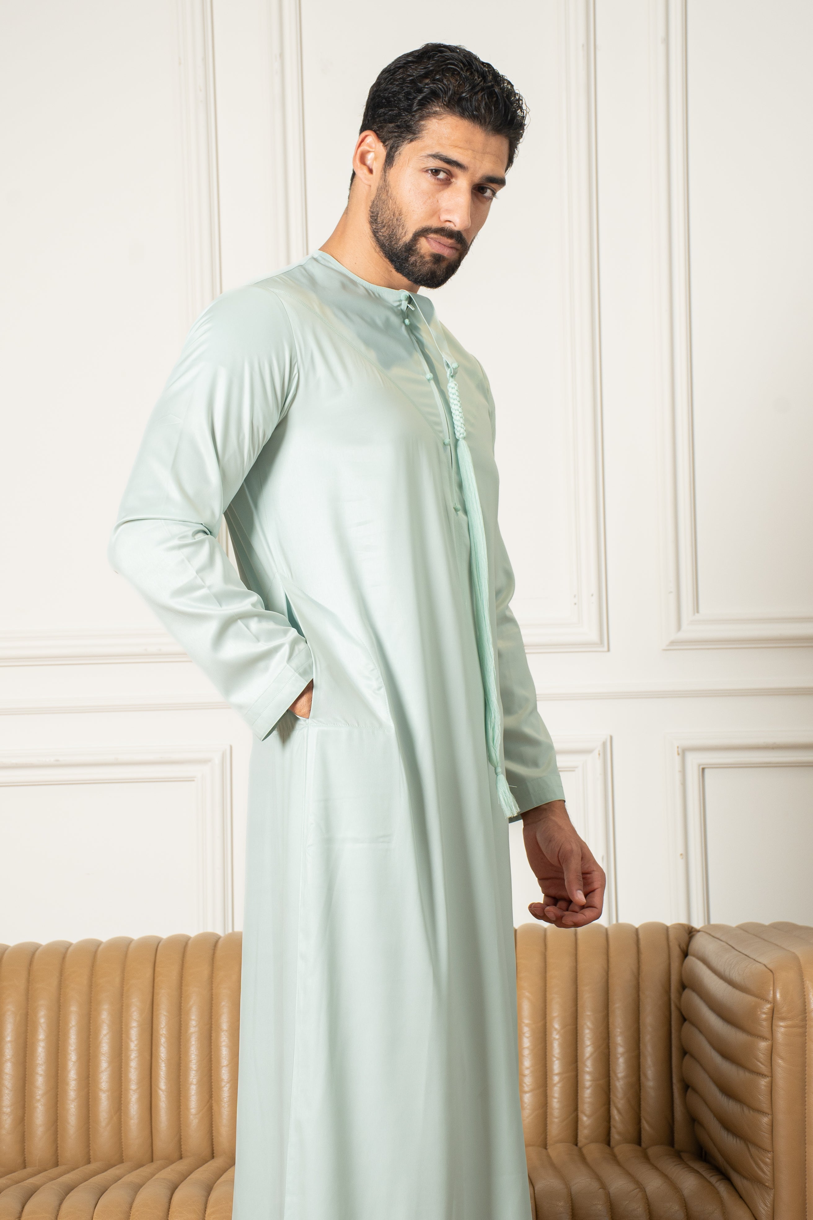 Emirati Thobe- Glacier Green