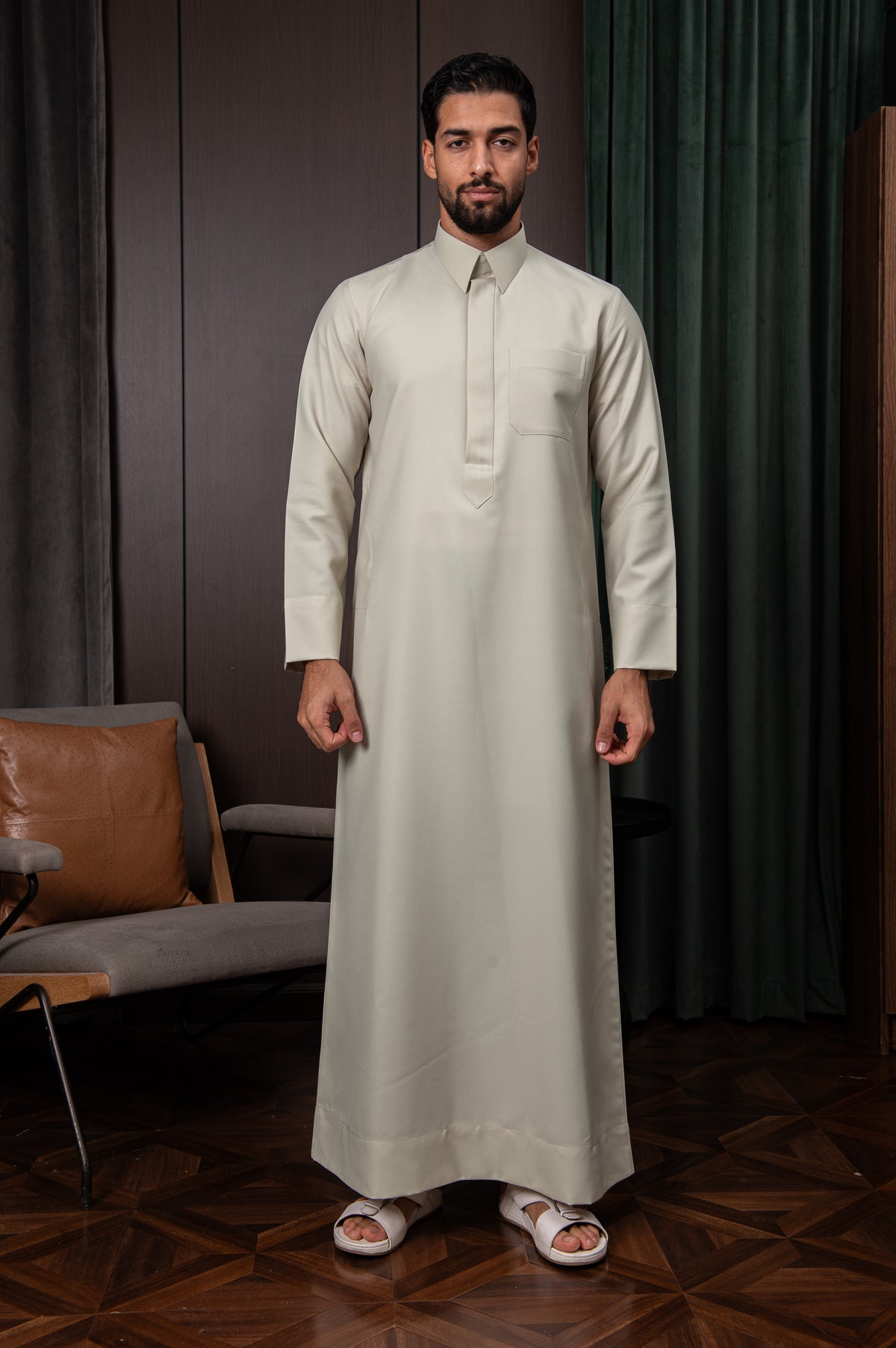Qatari Thobe- Sagewood Green