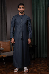 Winter Emirati Thobe- Imperial Blue