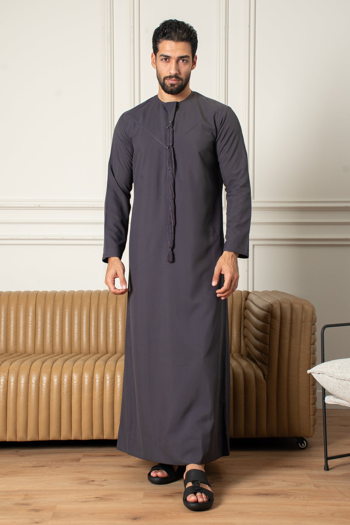 Essentials Emirati Thobe- Slate Grey