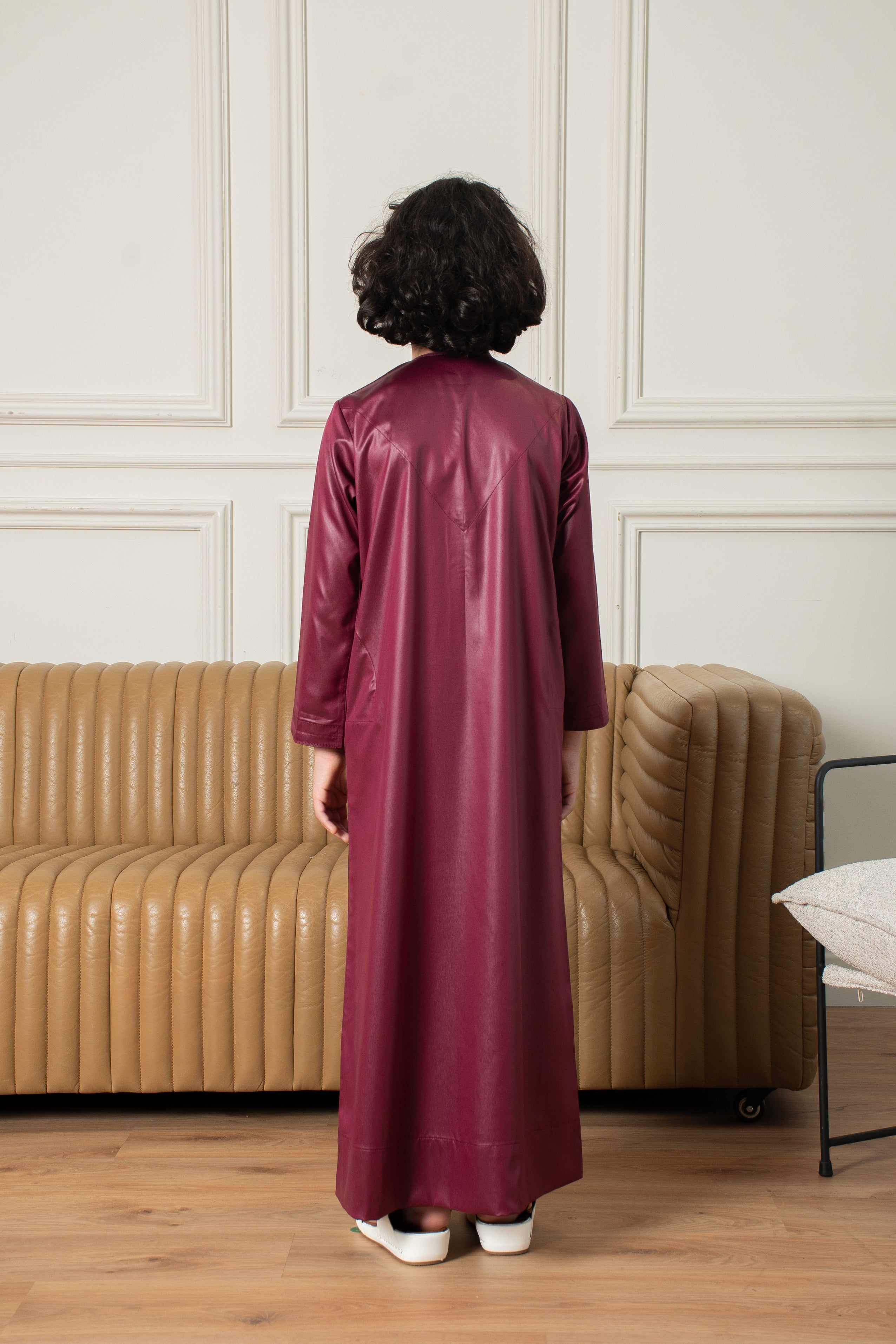 Kids Emirati Thobe- Deep Maroon