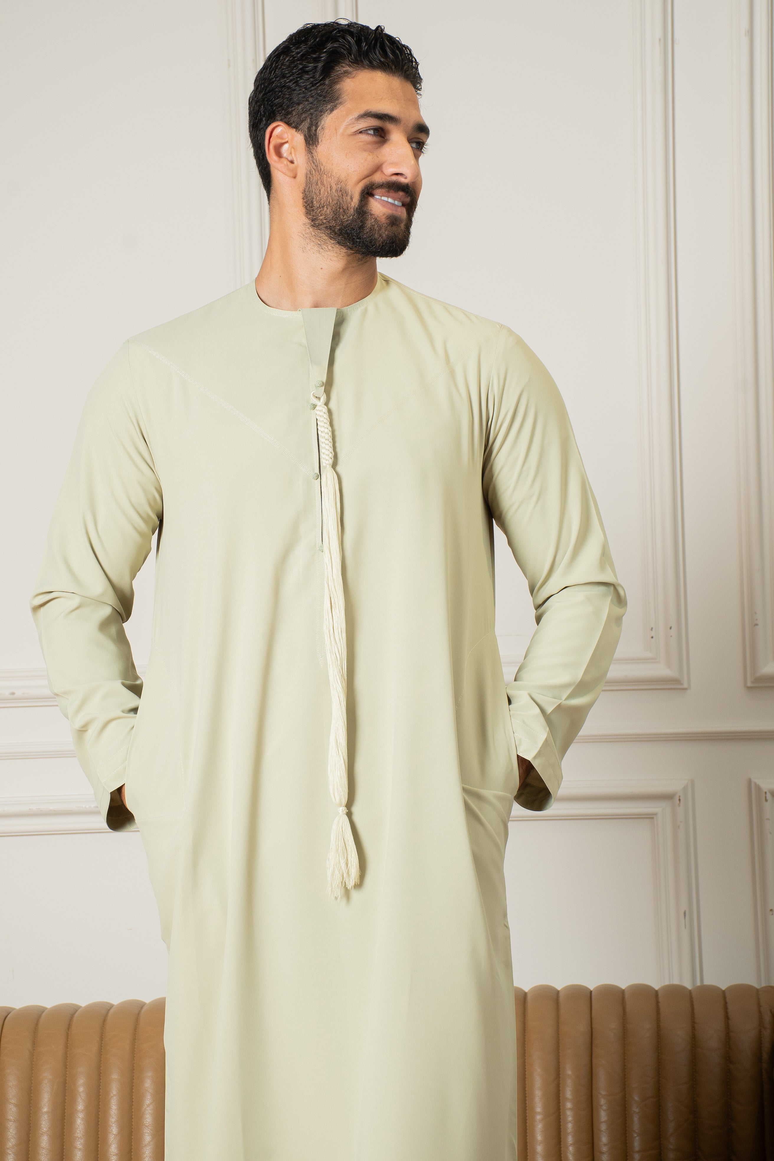 Essentials Emirati Thobe- Parisian Green